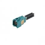 Mini fakra connector plug 2X2,spring pin for crimping RG174, RG316